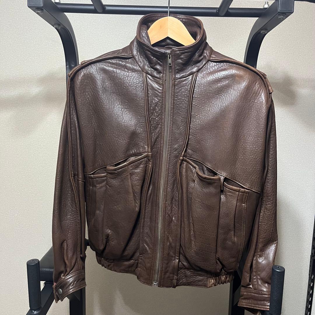 スズキタイシ着用 ROBERT COMSTOCK レザージャケット ブルゾン