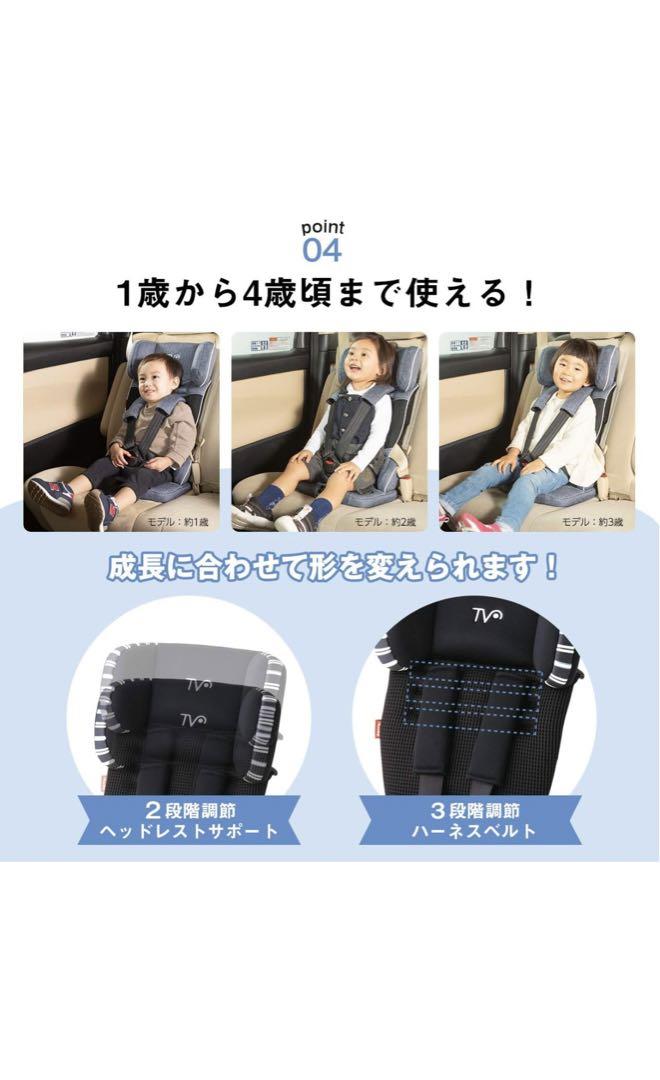 【美品】日本育児 チャイルドシート トラベルベスト ECプラス デニム
