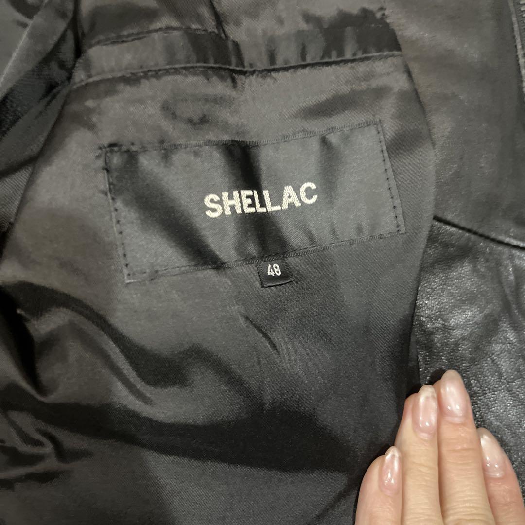 極美品　シェラック　レザー　迷彩