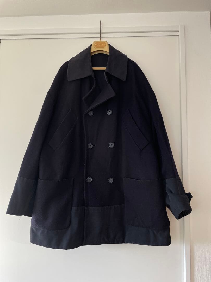 初期D&Gネイビー ダブルブレスト ピーコート
