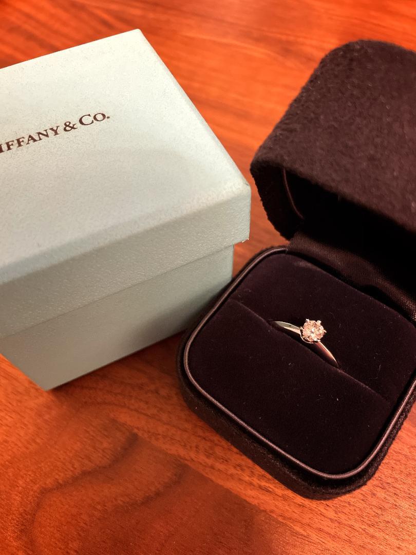 Tiffany ソリティア ダイヤ リング Pt950 0.30ct 11.5号