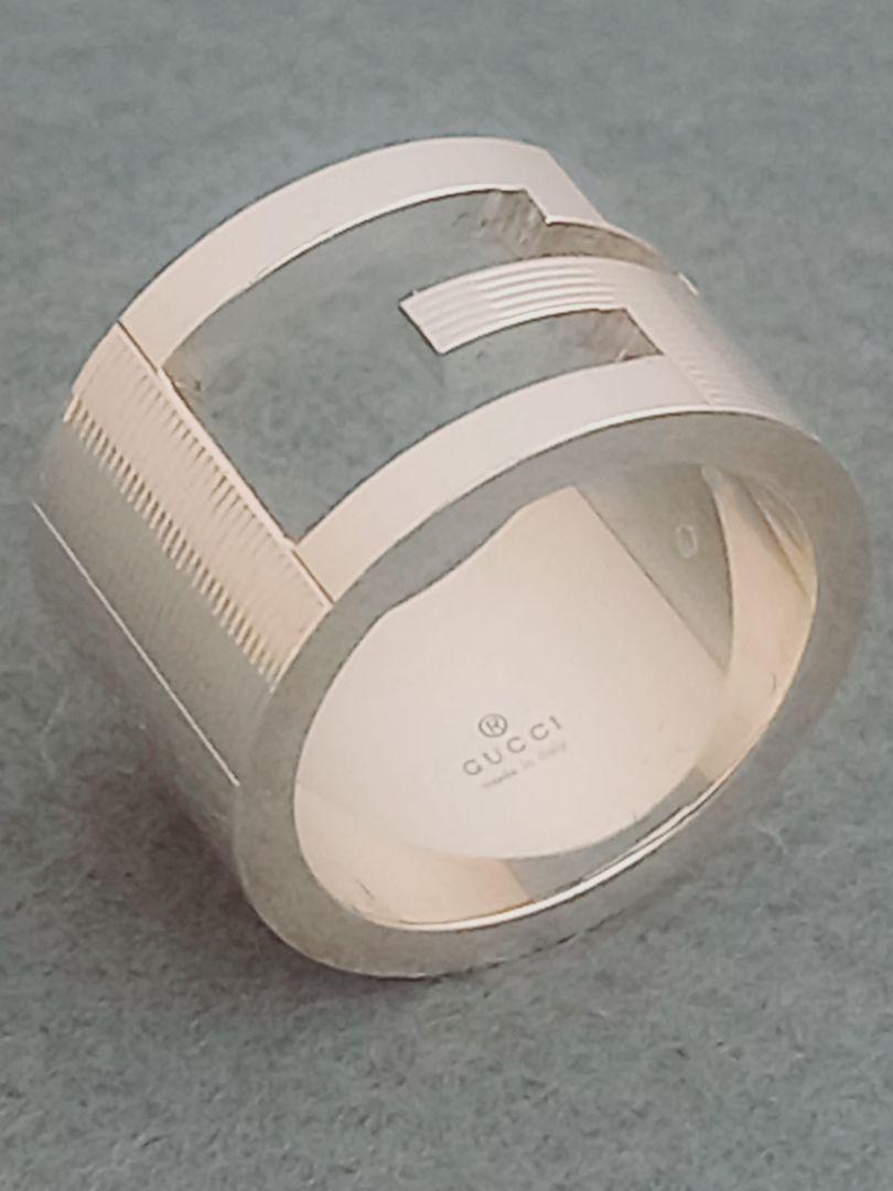 GUCCI グッチ Gカットアウトワイド シルバーリング