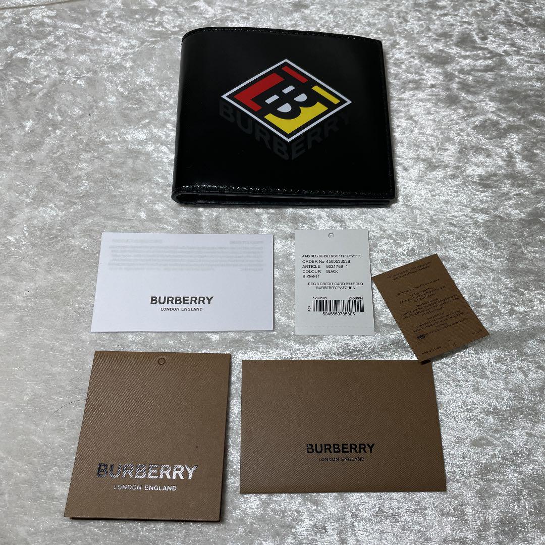 好評最安値 新品未使用 Burberry LOGOグラフィック二つ折り財布 5eR8I-m82284168348 超激安低価