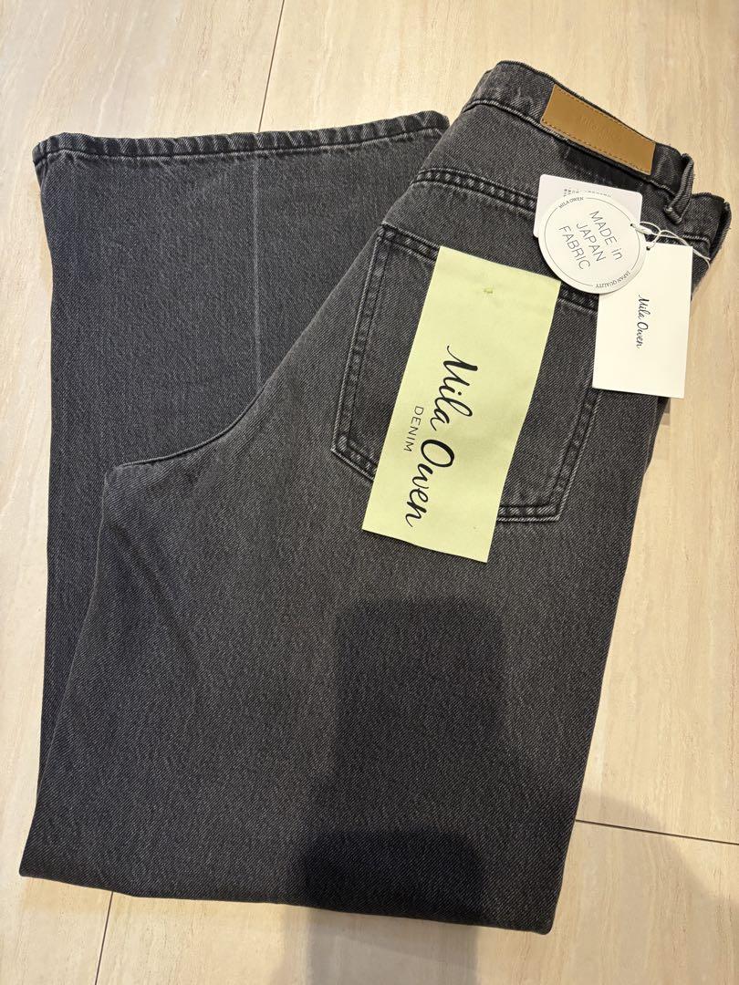 新品！インサイドスリットバギーデニムパンツ　ワイドデニムパンツ