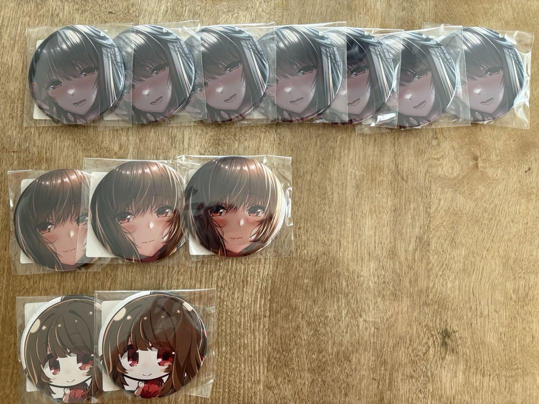 アマカノ2+ Fanzaオンラインくじ 黒姫結灯 缶バッジ 色紙 セット ピロ水 アマカノ2+ Fanzaオンラインくじ 黒姫結灯 缶バッジ 色紙 セット