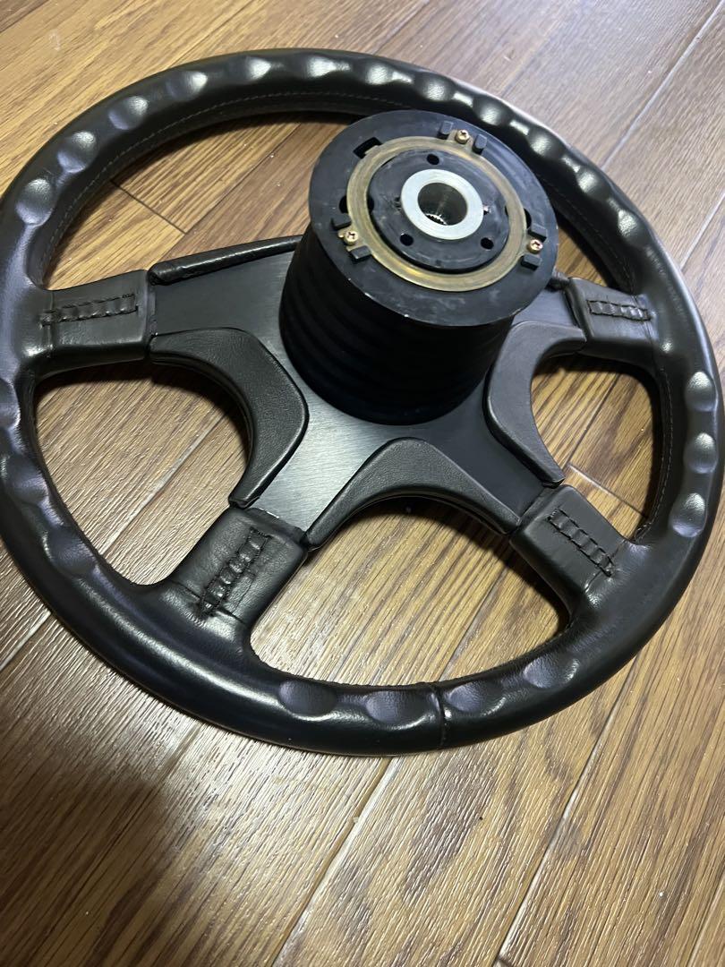 【当時物！美品！】トヨタ 純正 モモ MOMO レザー ステアリング