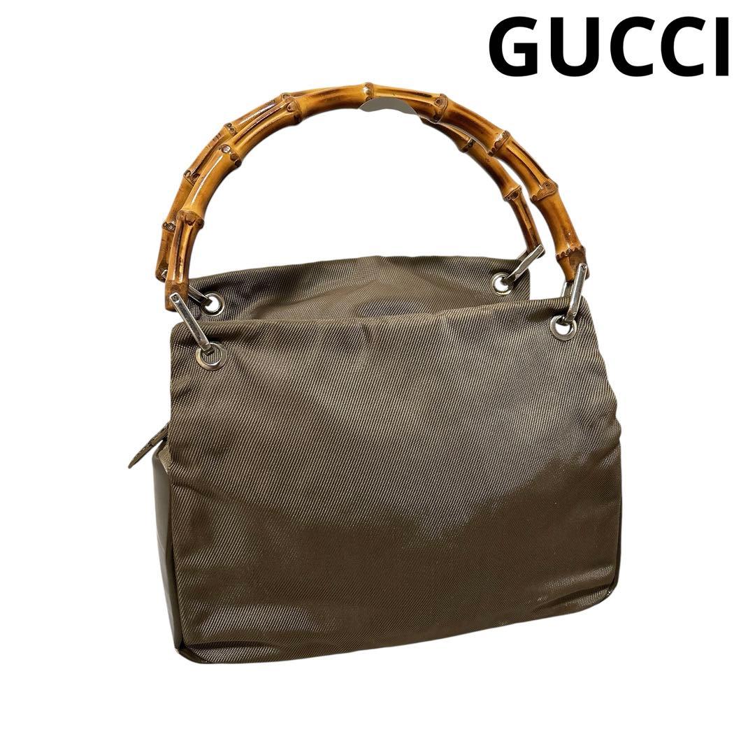 GUCCI グッチ バンブー ハンドバッグ ナイロン バッグ ブランド