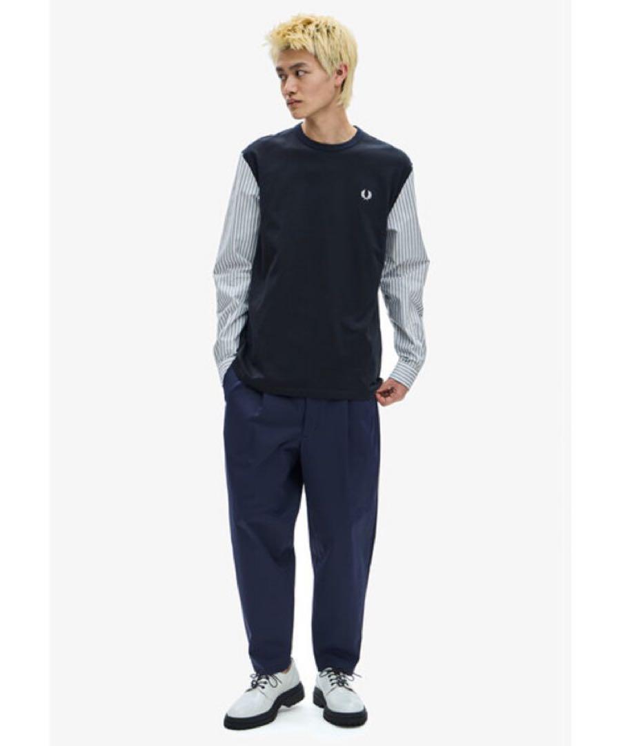 美品 FRED PERRY⭐︎ストライプスリーブトップ　Mサイズ