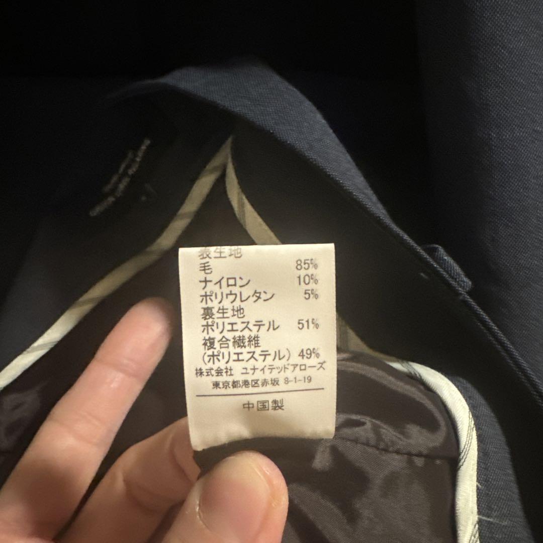 美品UNITED ARROWS ネイビーパンツスーツ　上下38