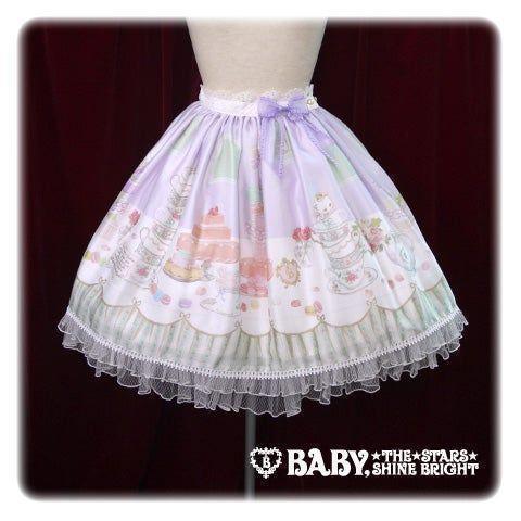 BABY　Salon de thé Minette柄 スカートラベンダー
