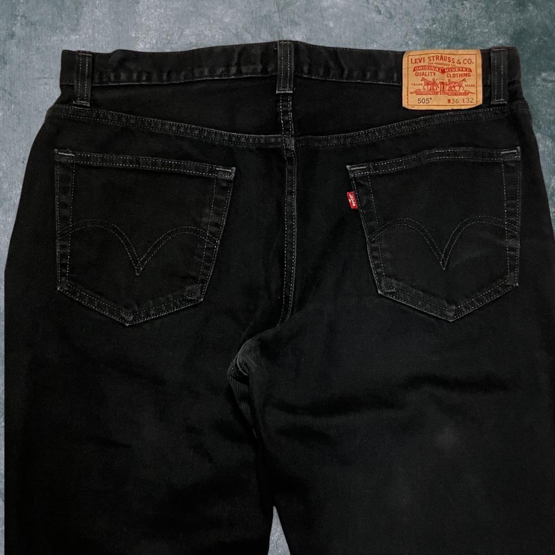 【Levi’s 505】後染めブラックデニム リーバイス W36×L32