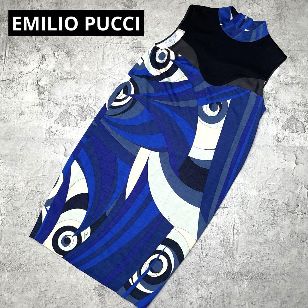 EMILIO PUCCI ノースリーブチュニック EMILIO PUCCI エミリオプッチ ノースリーブ ワンピース ウール