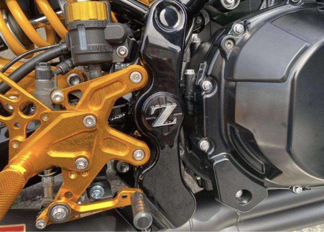 z900rs(2018モデル～)フレームホールプラグ(L)ブラックアルマイト面研
