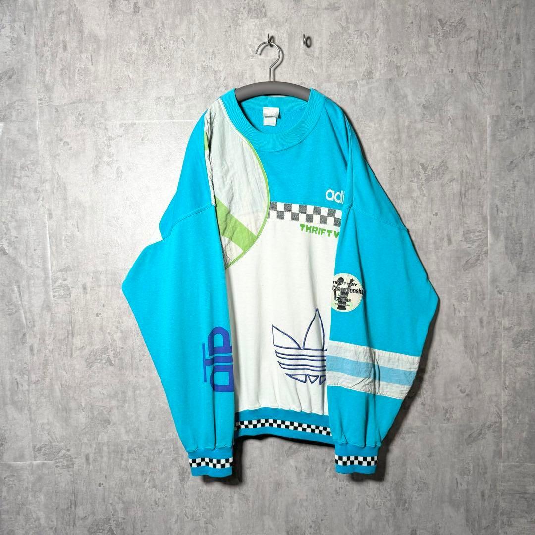 【至高のデザイン】アディダス ATP スウェット 80s 銀タグ 刺繍 ゆるだぼ