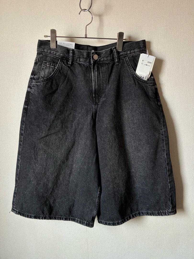 H&M スーパーバギーデニムショートパンツ ジョーツ ショーツ 30