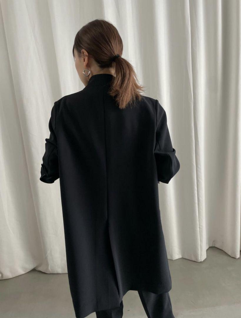 Ameri NOTCH PRINT LINING JACKET ブラック　M