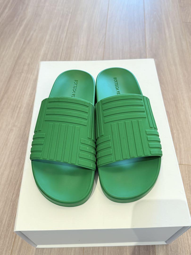 【美品】Bottega Veneta グリーン サンダル 42
