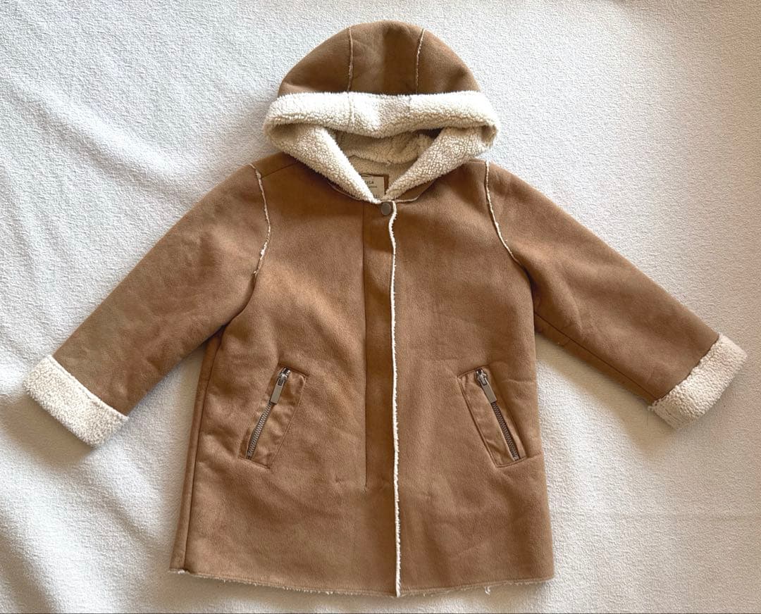 ZARA ガール　ムートンコート　110サイズ ZARA - ザラ ダッフルコート ウール混 アウター キッズ 男の子用 110