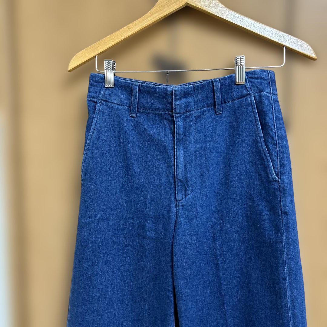 GAP ワイドレッグ デニムパンツ ダークブルー 16 - メルカリ