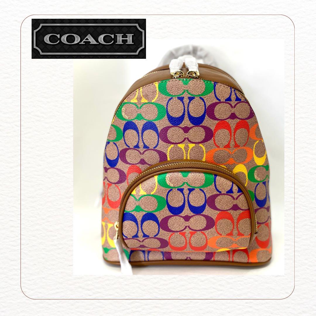 ⚫︎新品⚫︎COACH(コーチ)バックパック リュック レインボー シグネチャー