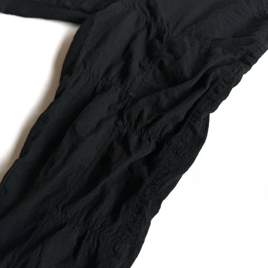 美品》 ブラック コムデギャルソン シャーリング ギャザー