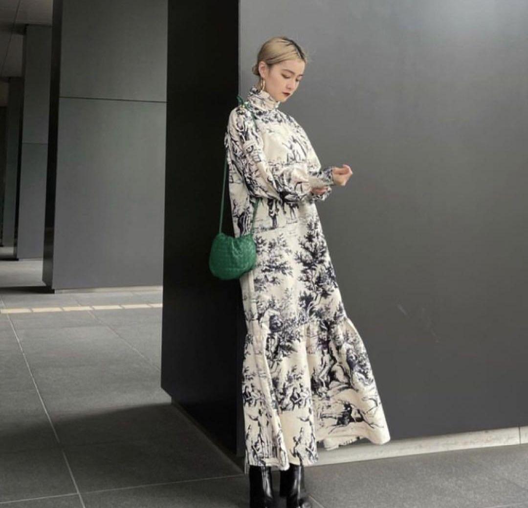 JOHN / ジョン】French Scenic Printed Dress ワンピース