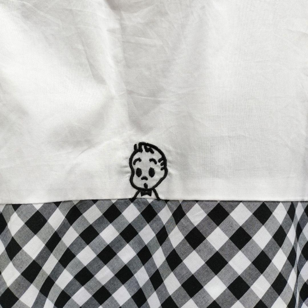 信頼も厚い フラボア×オサム 完売品✨極希少 半袖シャツ 刺繍 切替 チェック トップス