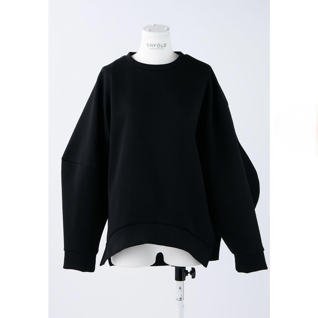 ENFOLDエンフォルドASYMMETRY SLEEVE PULLOVEトップス