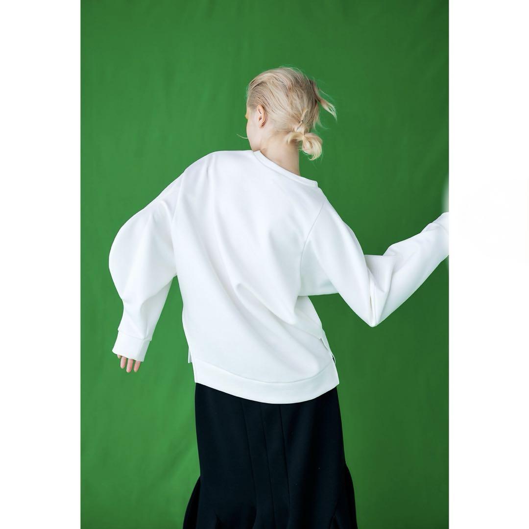 ENFOLDエンフォルドASYMMETRY SLEEVE PULLOVEトップス