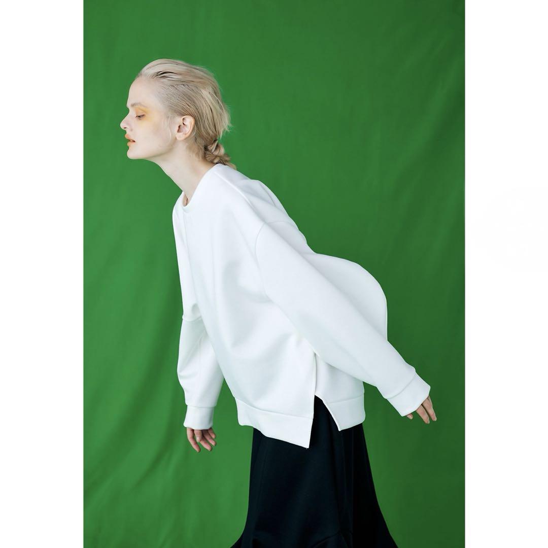ENFOLDエンフォルドASYMMETRY SLEEVE PULLOVEトップス