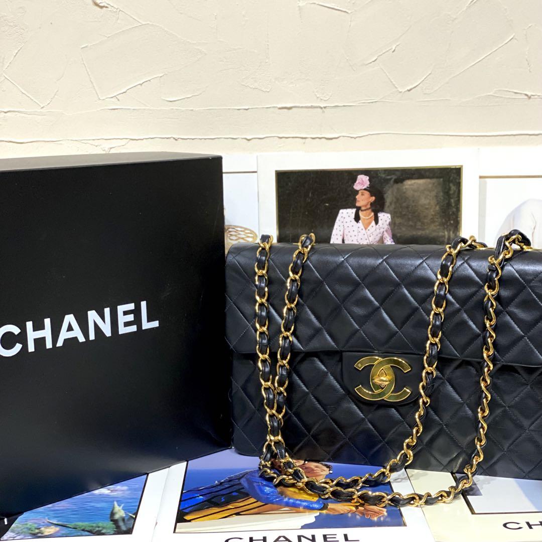 超美品 VINTAGE CHANEL デカマトラッセ34バッグ