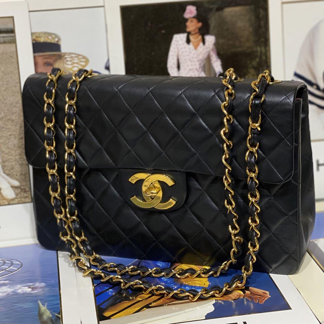 超美品 VINTAGE CHANEL デカマトラッセ34