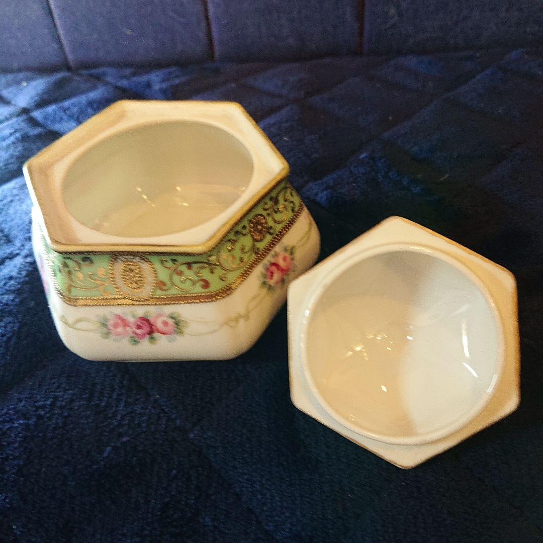ツンデレ☆美品☆オールドノリタケ、ドレッシングセットのコットン入れPot大