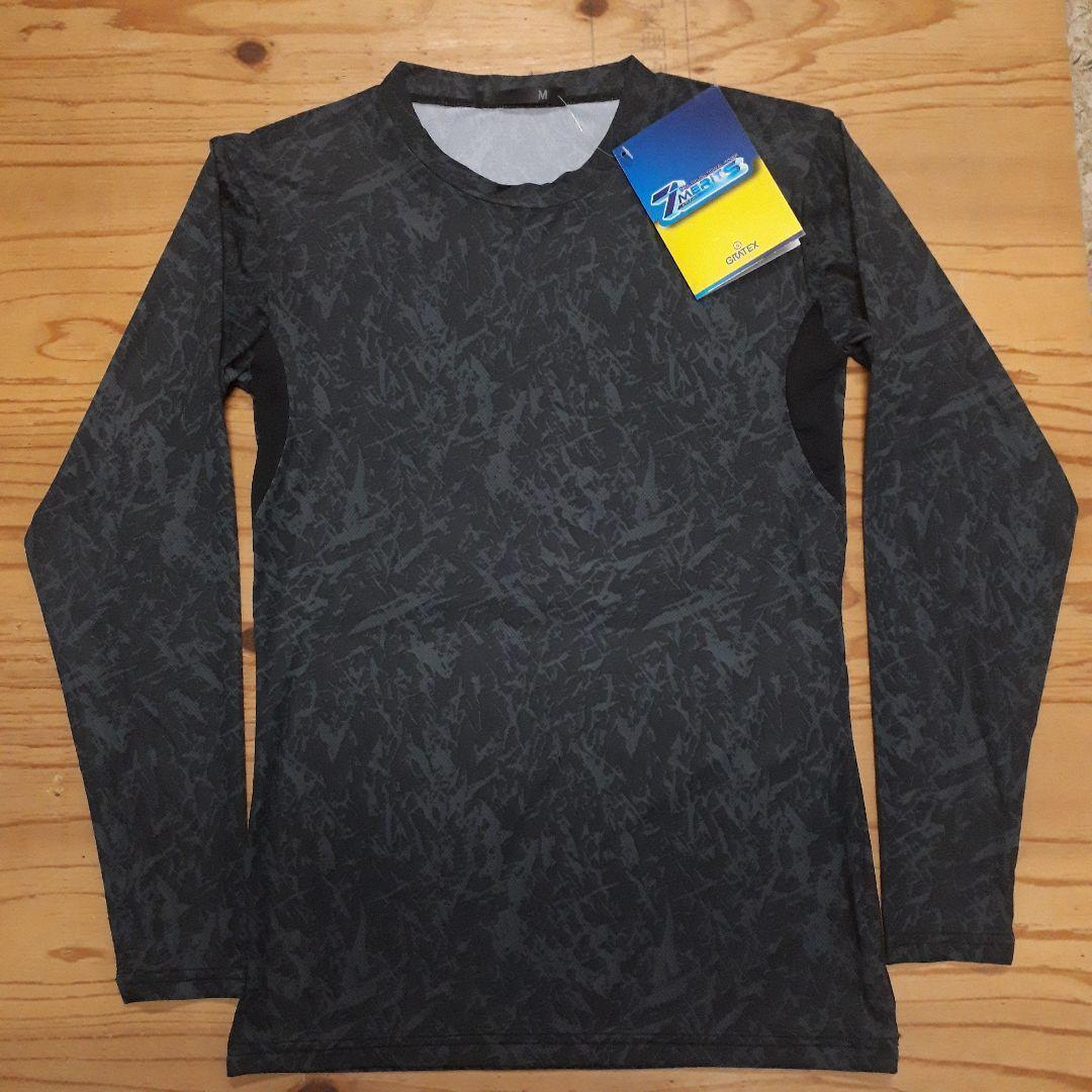 新品タグ付き 黒迷彩 丸首 メンズ コンプレッションTシャツ LLサイズ