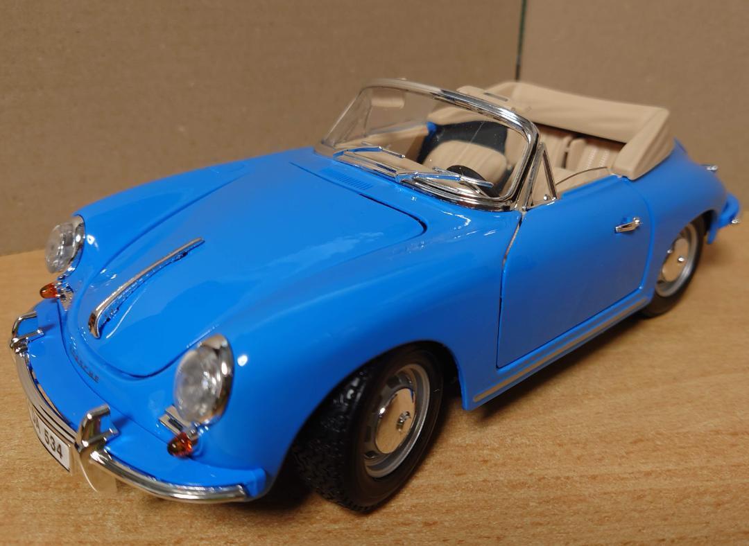 1/18 ポルシェ356B オープン ブルー PORSCHE 356B 1961