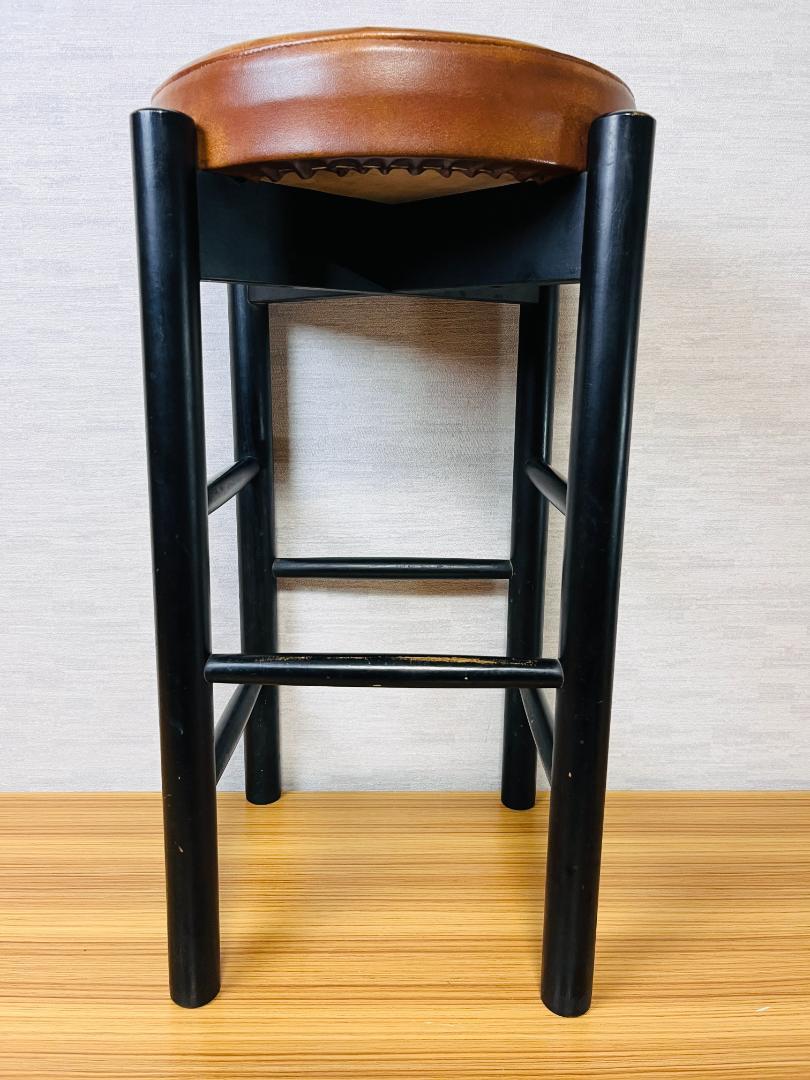 丸勝 三笠スタンド椅子 和風カウンター椅子 丸椅子 ハイスツール H61cm