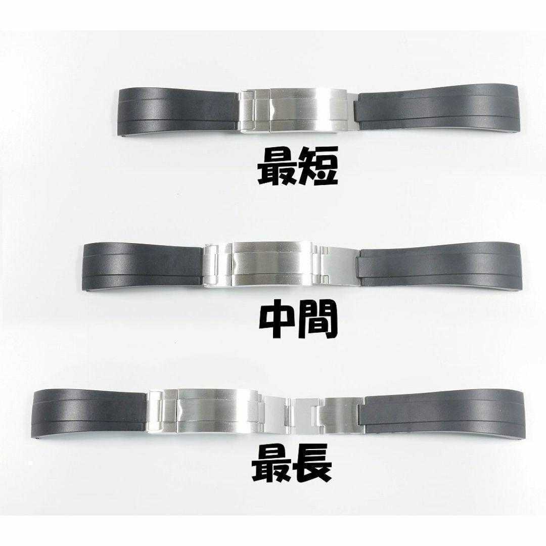 ロレックス用 フリップロック機能付き 互換ラバーベルト 20mm