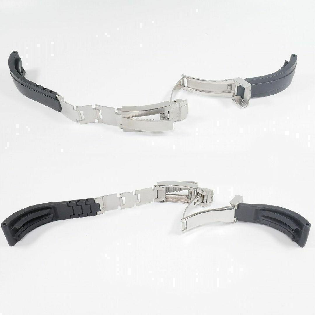 ロレックス用 フリップロック機能付き 互換ラバーベルト 20mm