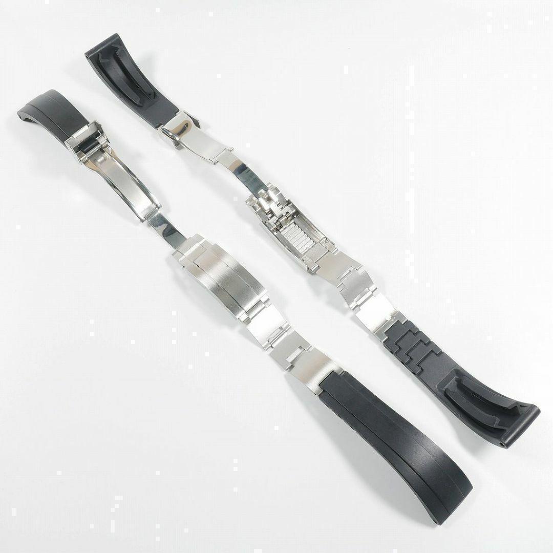 ロレックス用 フリップロック機能付き 互換ラバーベルト 20mm