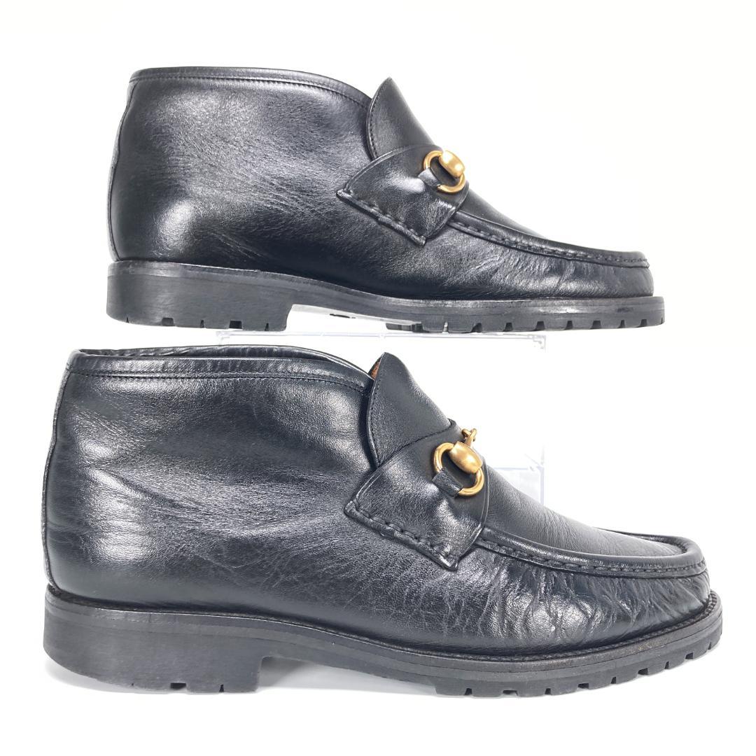 ✨極美品✨　グッチ　チャッカブーツ　ホースビット　レザー　24.5 GUCCI - 美品 Vintage グッチ GUCCI ブーツ ショートブーツ