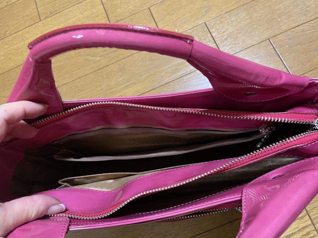 ブランド通販サイトをすべて ☆超美品☆銀座かねまつ 2way エナメルハンドバッグ バッグ