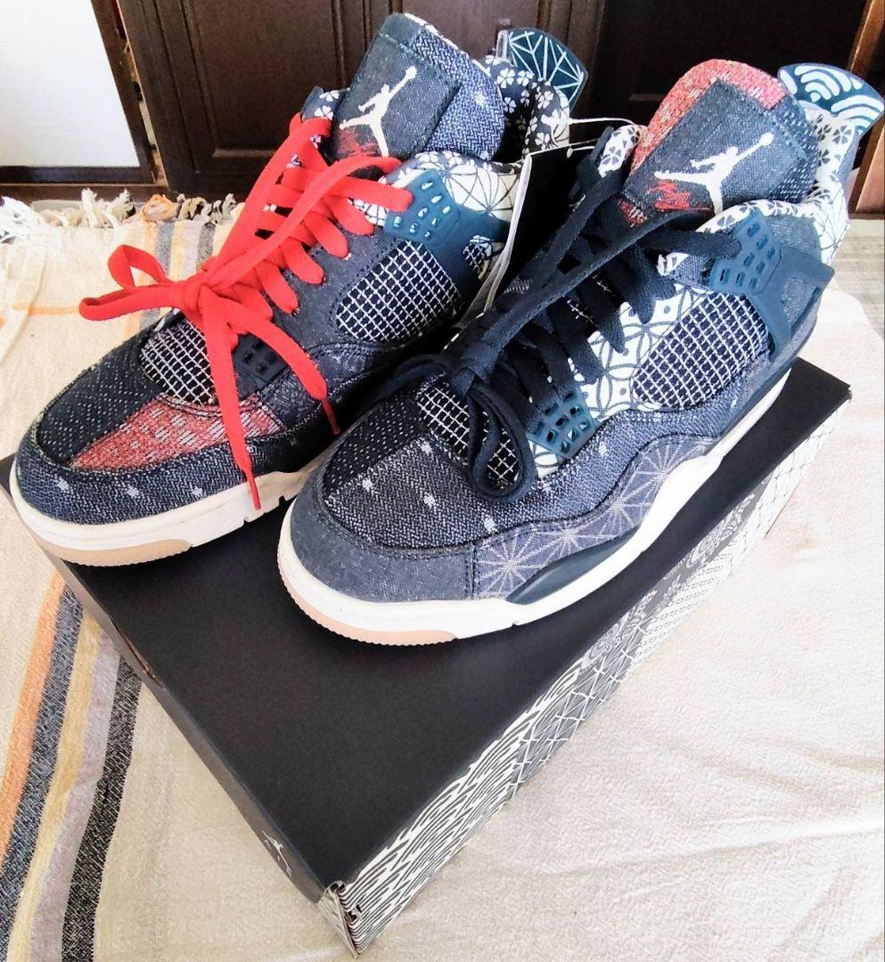 ＃　ナイキ　nike Air Jordan エアジョーダン4 スニーカー　刺し子