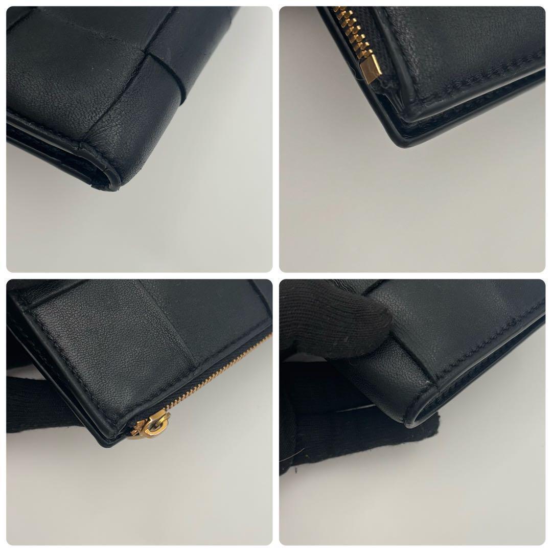 ボッテガヴェネタ ミディアム カセット ウォレット 黒 RFID搭載