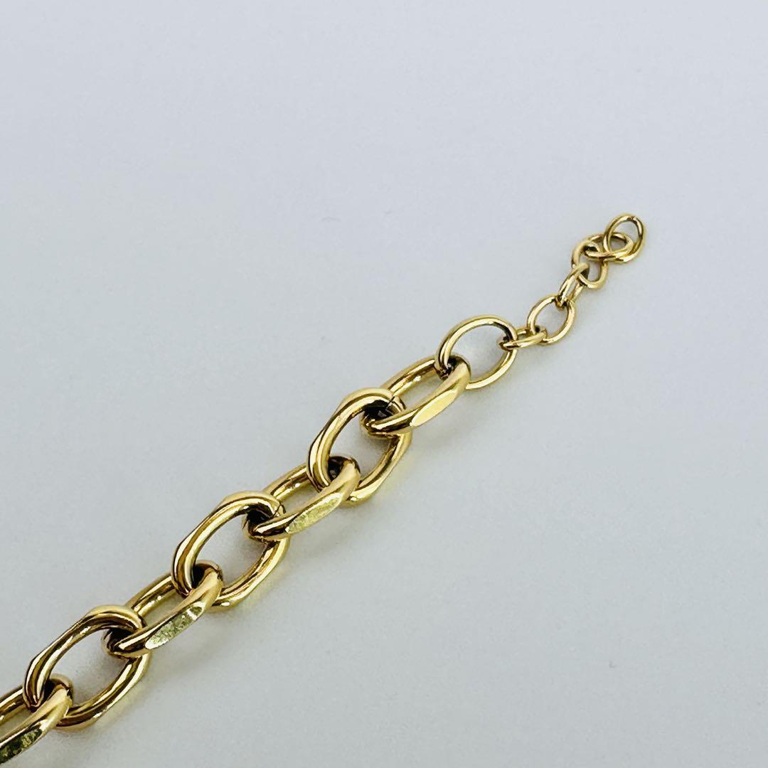 美品　ディーゼル　カッコイイ　ゴールド チェーンブレスレット ロゴ