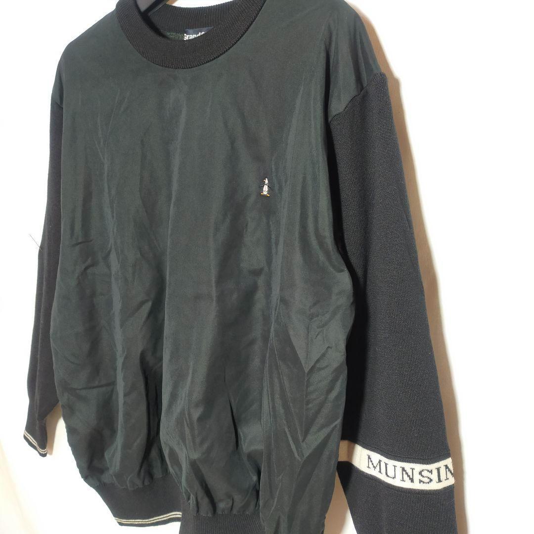【極美品】Munsingwear ペンギンロゴ スウェード調ウィンドジャケットＬ