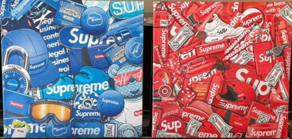 supreme オマージュ　アート パネル
