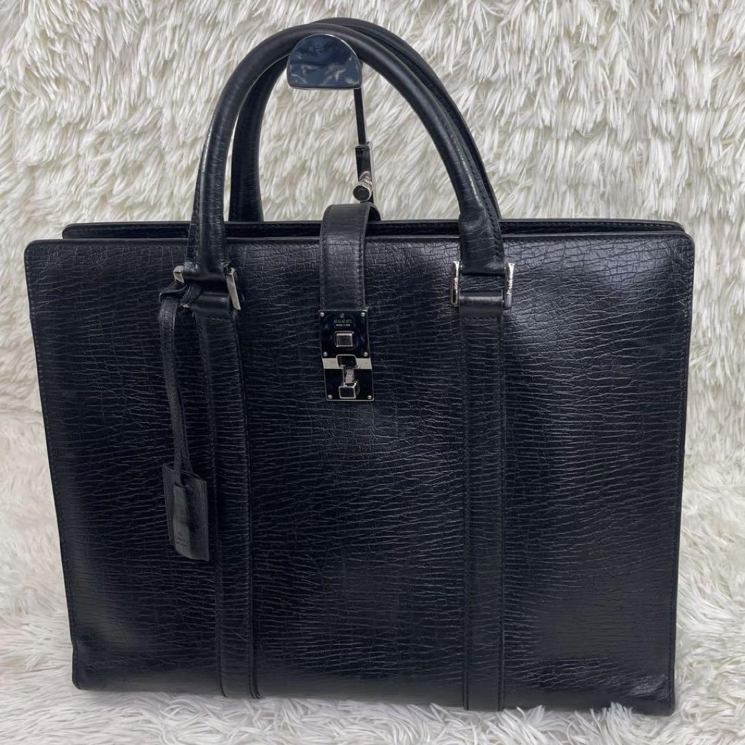 GUCCI ビジネスバッグ ジャッキー オールレザー ブラック
