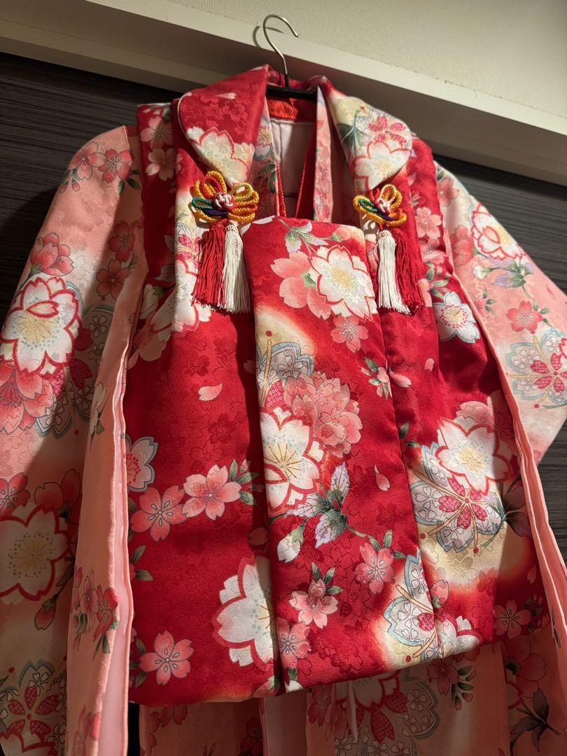 専用です。七五三　銀座えり菊呉服屋購入　３歳お着物髪飾り汚れなし