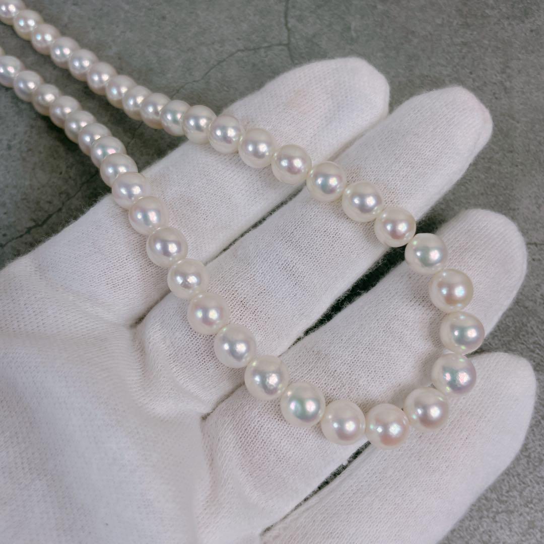 専 ○テリ強○ アコヤ真珠 あこや真珠 ネックレス 6.5mm - 7.0mm