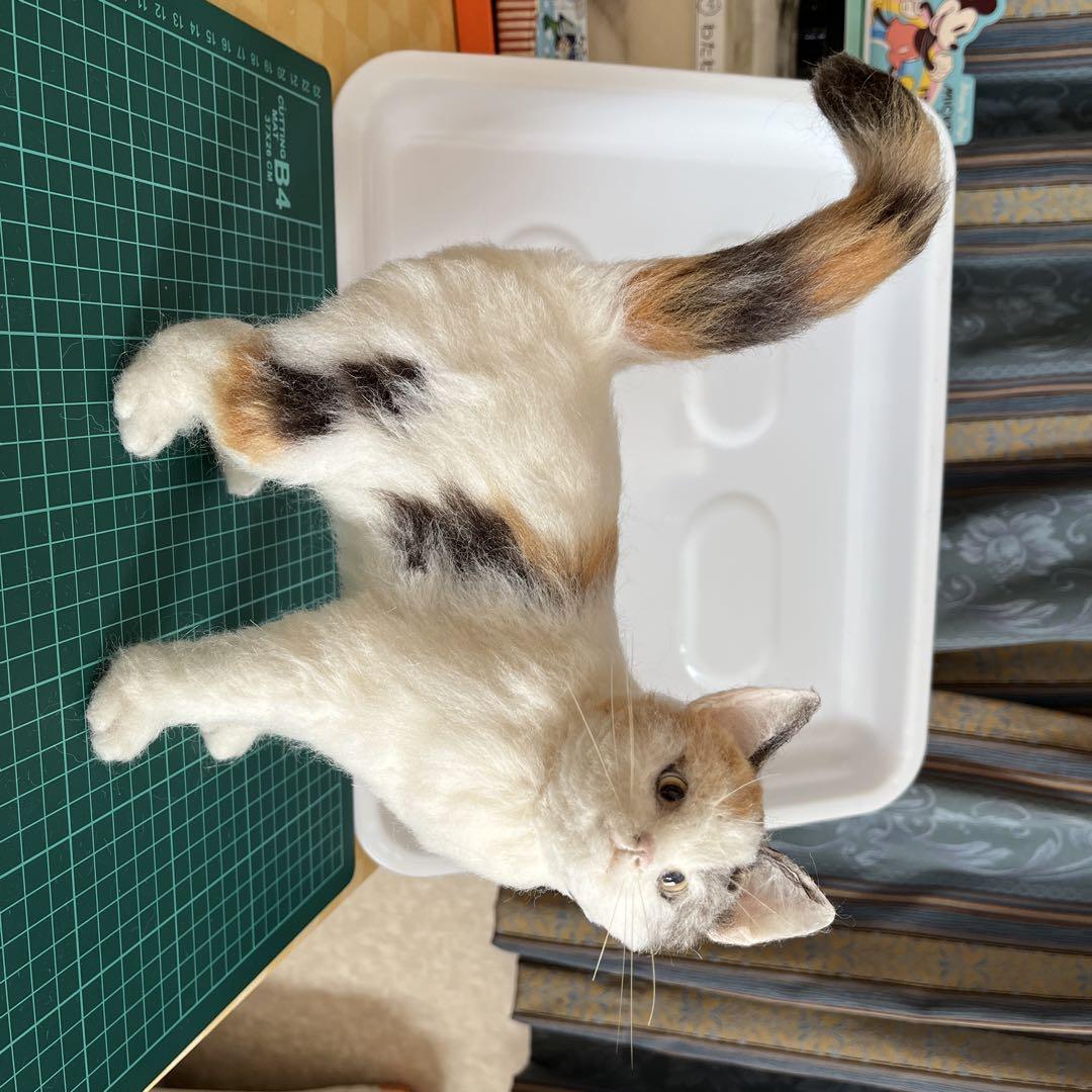 ♡MARIE♡プロフ必読様専用です♪ 羊毛フェルト 猫 No.1 三毛